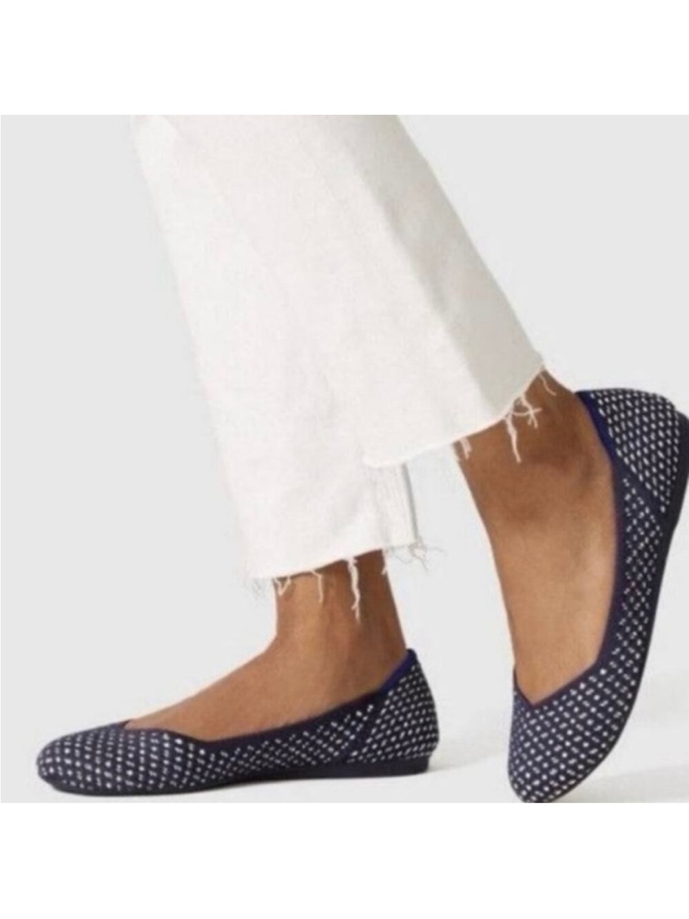 Rothy’s Women’s Navy Polka Dot Ballet Flats